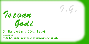 istvan godi business card